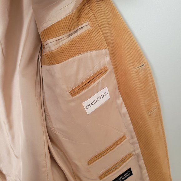 Vintage Charles Klein Blazer Tan Corduroy Men's Jacket (Measurements in Details) - Picture 8 of 12